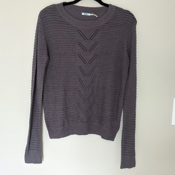 Kimchi Blue Sweaters - Kimchi Blue Gray Knit Pullover Sweater